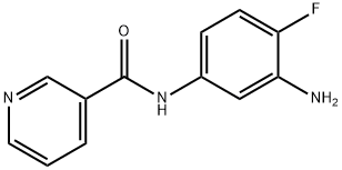 N-(3-アミノ-4-フルオロフェニル)ニコチンアミド 化学構造式