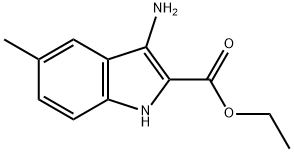 3-アミノ-5-メチル-1H-インドール-2-カルボン酸エチル 化学構造式