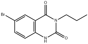 6-ブロモ-3-プロピル-2,4(1H,3H)-キナゾリンジオン 化学構造式