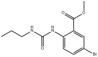 methyl 5-bromo-2-{[(propylamino)carbonyl]amino}benzenecarboxylate Structure