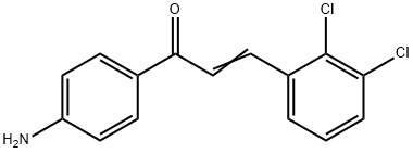 (2E)-1-(4-aminophenyl)-3-(2,3-dichlorophenyl)prop-2-en-1-one Struktur