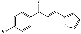 (2E)-1-(4-aminophenyl)-3-(2-thienyl)prop-2-en-1-one Struktur