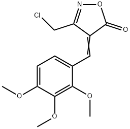 (4E)-3-(chloromethyl)-4-(2,3,4-trimethoxybenzylidene)isoxazol-5(4H)-one Struktur