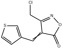 (4E)-3-(chloromethyl)-4-(3-thienylmethylene)isoxazol-5(4H)-one Struktur