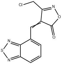 (4E)-4-(2,1,3-benzothiadiazol-4-ylmethylene)-3-(chloromethyl)isoxazol-5(4H)-one Struktur