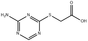 [(4-amino-1,3,5-triazin-2-yl)thio]acetic acid Struktur