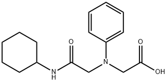 [[2-(cyclohexylamino)-2-oxoethyl](phenyl)amino]acetic acid Structure