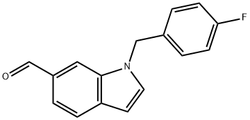1-(4-fluorobenzyl)-1H-indole-6-carbaldehyde Struktur