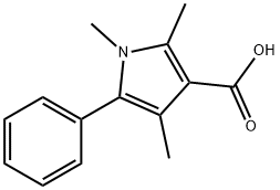 1,2,4-trimethyl-5-phenyl-1H-pyrrole-3-carboxylic acid Structure