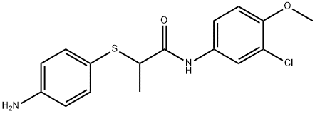 2-[(4-aminophenyl)thio]-N-(3-chloro-4-methoxyphenyl)propanamide Structure