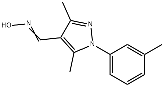 3,5-dimethyl-1-(3-methylphenyl)-1H-pyrazole-4-carbaldehyde oxime Struktur