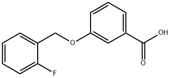 3-[(2-fluorobenzyl)oxy]benzoic acid Struktur