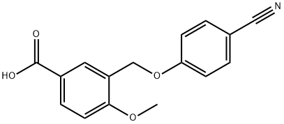 3-[(4-cyanophenoxy)methyl]-4-methoxybenzoic acid Structure