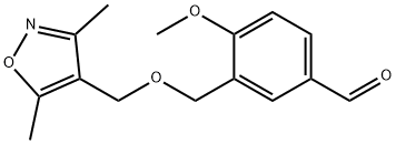3-{[(3,5-dimethylisoxazol-4-yl)methoxy]methyl}-4-methoxybenzaldehyde Structure