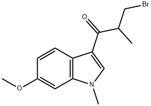 3-bromo-1-(6-methoxy-1-methyl-1H-indol-3-yl)-2-methylpropan-1-one Structure
