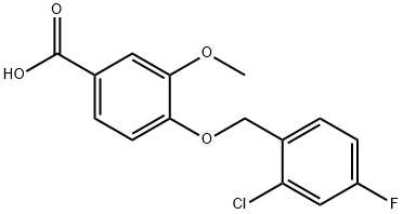 4-[(2-chloro-4-fluorobenzyl)oxy]-3-methoxybenzoic acid Structure
