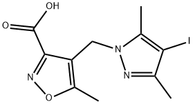 1172991-33-1 4-[(4-IODO-3,5-DIMETHYL-1H-PYRAZOL-1-YL)METHYL]-5-METHYLISOXAZOLE-3-CARBOXYLIC ACID