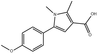 5-(4-methoxyphenyl)-1,2-dimethyl-1H-pyrrole-3-carboxylic acid Structure