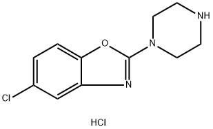 5-クロロ-2-ピペラジン-1-イル-1,3-ベンズオキサゾール二塩酸塩 化学構造式