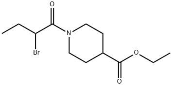 ethyl 1-(2-bromobutanoyl)piperidine-4-carboxylate Structure