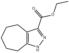 1,4,5,6,7,8-ヘキサヒドロ-シクロヘプタピラゾール-3-カルボン酸エチルエステル 化学構造式