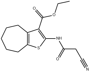 ethyl 2-[(cyanoacetyl)amino]-5,6,7,8-tetrahydro-4H-cyclohepta[b]thiophene-3-carboxylate Structure