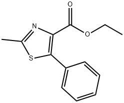 2-メチル-5-フェニル-1,3-チアゾール-4-カルボン酸エチル 化学構造式
