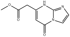methyl (5-oxo-5,8-dihydroimidazo[1,2-a]pyrimidin-7-yl)acetate Struktur