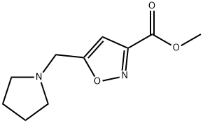 methyl 5-(pyrrolidin-1-ylmethyl)isoxazole-3-carboxylate Struktur