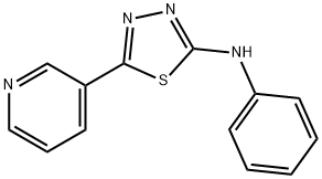 N-phenyl-5-pyridin-3-yl-1,3,4-thiadiazol-2-amine Structure