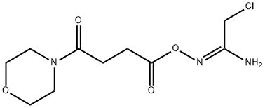 (1E)-2-クロロ-N'-[(4-モルホリン-4-イル-4-オキソブタノイル)オキシ]エタンイミドアミド 化学構造式