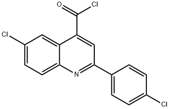 6-chloro-2-(4-chlorophenyl)quinoline-4-carbonyl chloride Structure