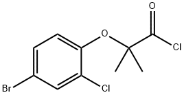 2-(4-bromo-2-chlorophenoxy)-2-methylpropanoyl chloride Structure