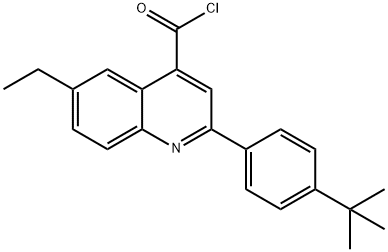 2-(4-叔丁基苯基)-6-乙基喹啉-4-甲酰氯, 1160260-95-6, 结构式