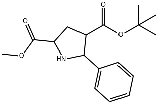 (2R,4R,5S)-5-フェニルピロリジン-2,4-二カルボン酸4-TERT-ブチル2-メチル 化学構造式