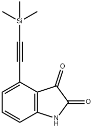 4-((三甲基甲硅烷基)乙炔基)二氢吲哚-2,3-二酮, 1192263-95-8, 结构式