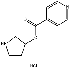 3-Pyrrolidinyl isonicotinate hydrochloride Structure