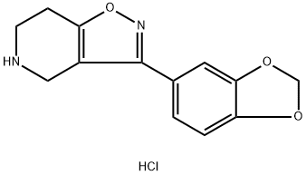 3-Benzo[1,3]dioxol-5-yl-4,5,6,7-tetrahydro-isoxazolo[4,5-c]pyridine hydrochloride Structure