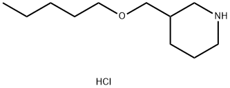 3-[(Pentyloxy)methyl]piperidine hydrochloride 化学構造式