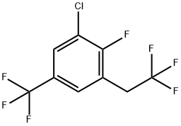 1-Chloro-2-fluoro-3-(2,2,2-trifluoroethyl)-5-(trifluoromethyl)benzene Structure