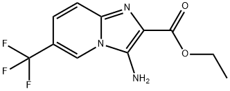 ETHYL 3-アミノ-6-(トリフルオロメチル)イミダゾ[1,2-A]ピリジン-2-カルボン酸 化学構造式