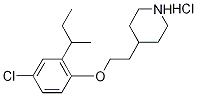 4-{2-[2-(sec-Butyl)-4-chlorophenoxy]-ethyl}piperidine hydrochloride Struktur
