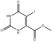 Methyl 5-iodo-2,6-dioxo-1,2,3,6-tetrahydro-4-pyrimidinecarboxylate Struktur