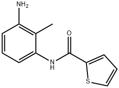 N-(3-アミノ-2-メチルフェニル)-2-チオフェンカルボキサミド 化学構造式