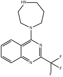 4-(1,4-ジアゼパン-1-イル)-2-(トリフルオロメチル)-キナゾリン 化学構造式