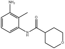 N-(3-Amino-2-methylphenyl)tetrahydro-2H-pyran-4-carboxamide Struktur