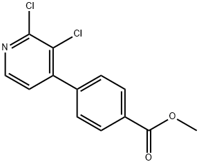 Methyl 4-(2,3-dichloro-4-pyridinyl)-benzenecarboxylate Struktur