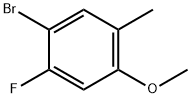4-ブロモ-5-フルオロ-2-メチルフェニルメチルエーテル 化学構造式