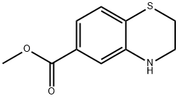 3,4-ジヒドロ-2H-1,4-ベンゾチアジン-6-カルボン酸メチル 化学構造式
