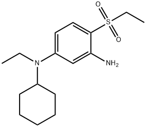 N1-シクロヘキシル-N1-エチル-4-(エチルスルホニル)-1,3-ベンゼンジアミン 化学構造式